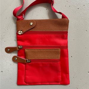 Red and Brown Crossbody Mini Purse